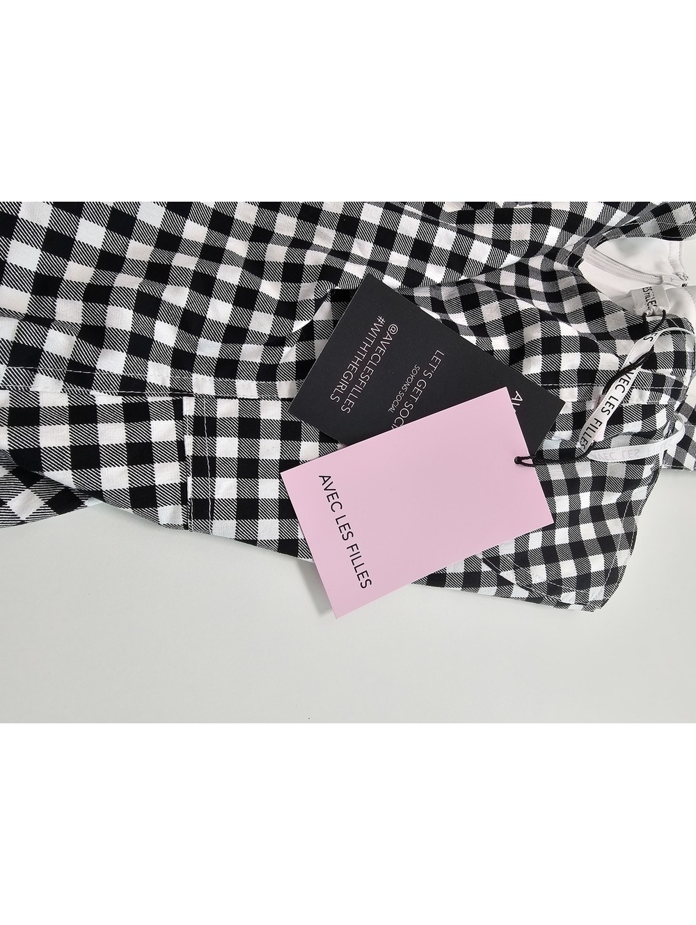 Avec Les Filles Black and White Gingham Midi - Picture 9 of 15